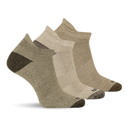 Merrell Unisex Wool Everyday Tab Sock Olive Assorted (3 pairs) - MEA33506T3B2001-OLAST