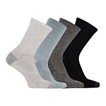 Merrell Unisex Cushion Crew Socks Gray Assorted (4 Pairs) - MEA33556C4B2001-GRAY