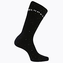 Merrell Unisex Speckled Wool Blend Casual Crew Socks Black (1 pair) - MEA33700C1B4001-BLACK