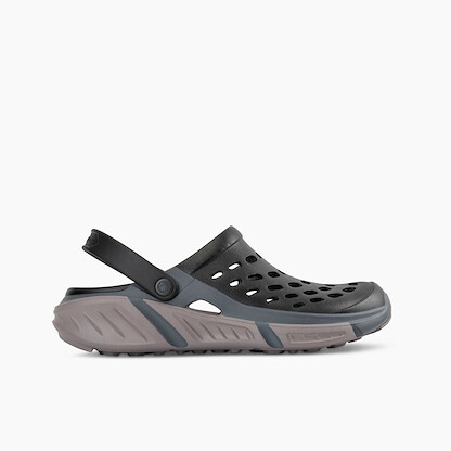 Joybees Men's Trekking Clog Solid Black/Charcoal - UAATC.BLC