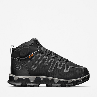 Timberland PRO Men's Powertrain Sport Alloy Toe Internal Metatarsal Guard Work Boot Black/Gray - TB0A1GHM001