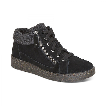 Aetrex Women's Bonnie Arch Support Sneaker Bootie Black - PC320W