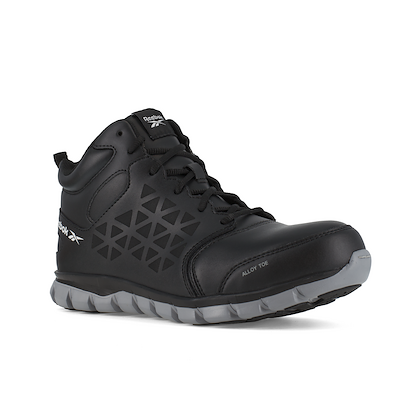 Reebok Work Women's Sublite Cushion Alloy Toe EH Athletic Mid Cut Work Boot Black - RB142