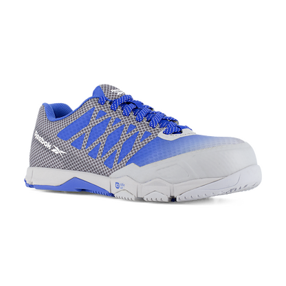 Reebok Work Women's Speed TR Composite Toe ESD Athletic Work Shoe Grey/Blue - RB452