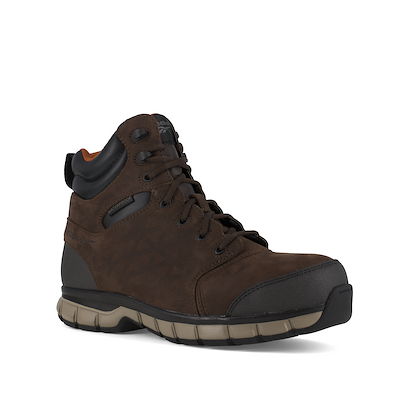 Reebok Work Men's 6" Sublite Cushion Composite Toe Waterproof Athletic Work Boot Brown - RB4606