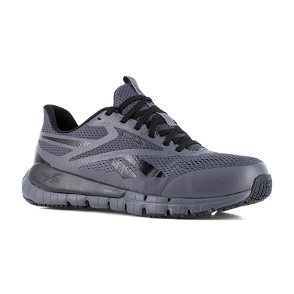 Reebok Work Men's Flex Trainer Composite Toe ESD Easy On/Off Work Shoe Gray/Black - RB5122