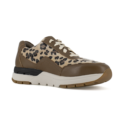 Rockport Works Women's Pulse Tech Composite Toe Work Shoes Brown Leopard Print - RK773
