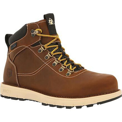 ROCKY WORK Men's 6" Legacy 32 Composite Toe Waterproof Work Boot Brown - RKK0331