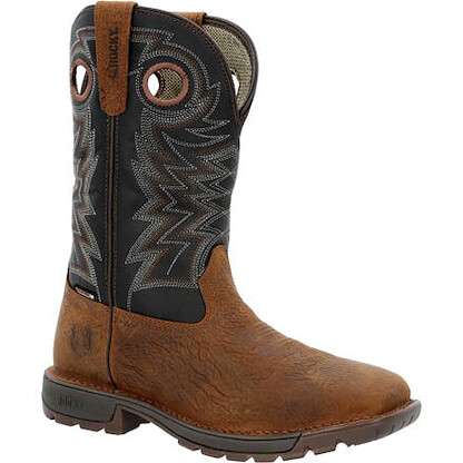 ROCKY WORK Men's 11" Legacy 32 Steel Toe Waterproof Work Boot Brown - RKW0356