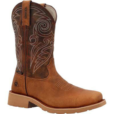 ROCKY WORK Men's 12" Monocrepe Steel Toe Waterproof Western Work Boot Tobacco Brown - RKW0431