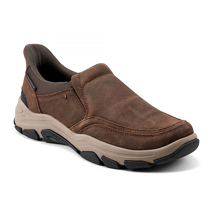 Rockport Men's Reece Step Activated Medium Brown Casual Slip-on - M-Reece-MBR01