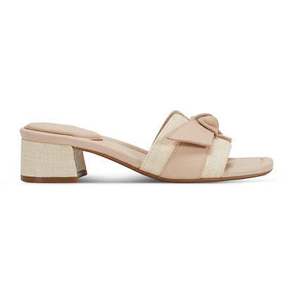 Rockport Women's Carsie Lock Heel Square Toe Light Natural Sandals - W-Carsie2-LNA01