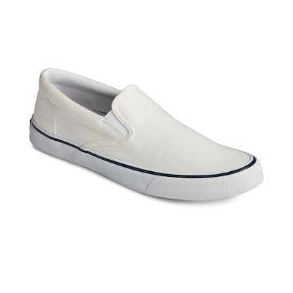 Sperry Men's Striper II Slip On Sneaker Salt Washed White - 13934930 (STS22404)