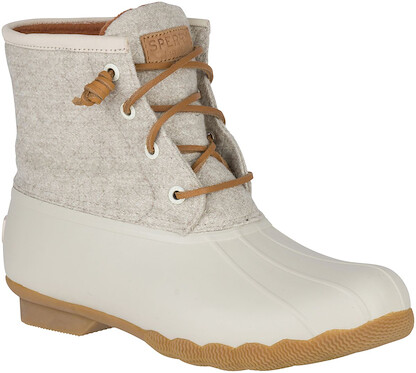 Sperry Women's Saltwater Wool Embossed Thinsulate™ Duck Boot Off White - 13894692 (STS82473)