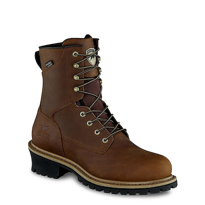 Red Wing Irish Setter Men's 8" Mesabi Steel Toe Waterproof Logger Work Boot Brown - 83834