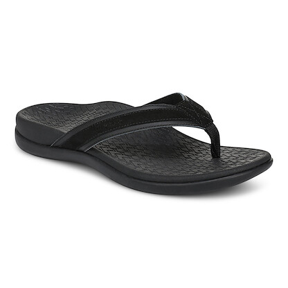 Vionic Women's Tide 2.0 Post Sandals Black Suede - J7545L1001