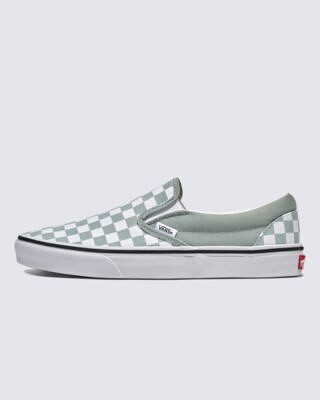 VANS Unisex Classic Slip-On Sneaker Color Theory Checkerboard Pure Grey - VN000D5PEPO