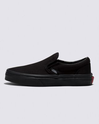 VANS Unisex Kids' Classic Slip-On Shoe Black/Black - VN000ZBUENR