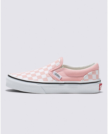 VANS Unisex Classic Slip-On Checkerboard Shoe Powder Pink/True White - VN0A5KXM99H