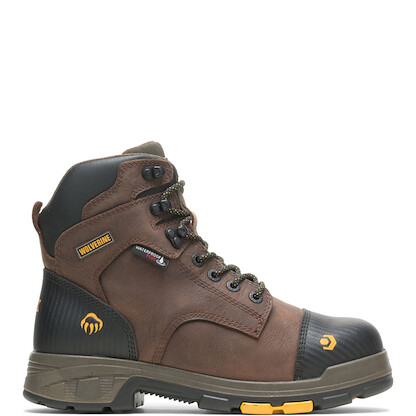WOLVERINE Men's 6" Blade LX Waterproof Internal Metatarsal Guard CarbonMAX® Composite Toe Work Boot Dark Brown - W10706