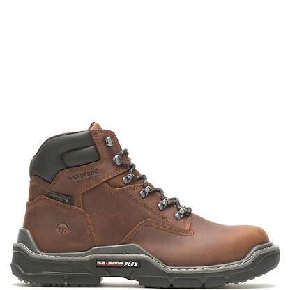 WOLVERINE Men's 6" Raider DuraShocks® CarbonMAX® Composite Toe Waterproof Work Boot Peanut - W211128