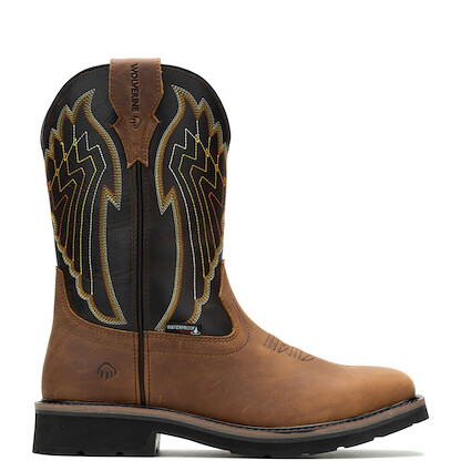 WOLVERINE Men's Rancher Eagle Soft Toe Waterproof Wellington Work Boot Sudan Brown - W231109