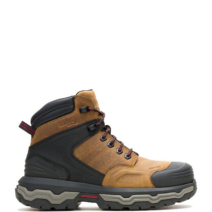 WOLVERINE Men's 6" Alpha Infinity Waterproof EH SR Composite Toe Full-grain Leather Work Boot Dark Coffee - W251133