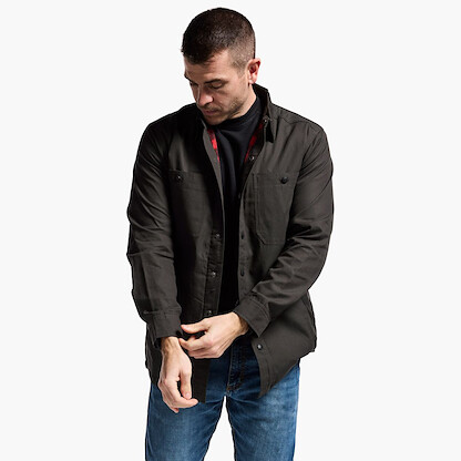 Rocky Men's Worksmart Shirt Jacket Navy Plaid - WW00064