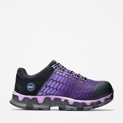 Timberland PRO Women's Powertrain Sport Alloy Toe ESD Athletic Work Shoe Black/Purple - TB1A1H1S001