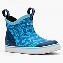 XTRATUF Unisex Little Kids' Ankle Deck Boot Guy Harvey Blue Shark Camo - XKABGH2C