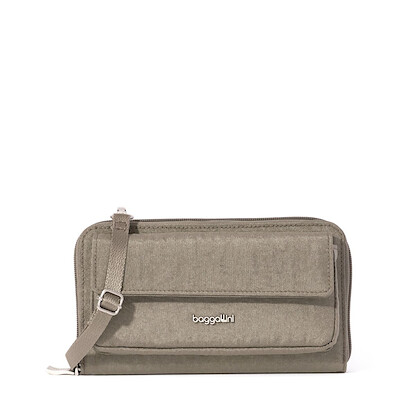 Baggallini RFID Phone Wallet Crossbody Sterling Shimmer - XPW935-B0865