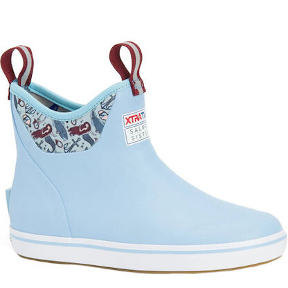 XTRATUF Women's Salmon Sisters 6" Ankle Deck Boot Blue - XWAB2BM