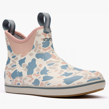 XTRATUF Women's 6” Ankle Deck Boot Ivory Duck Camo - XWAB4DC
