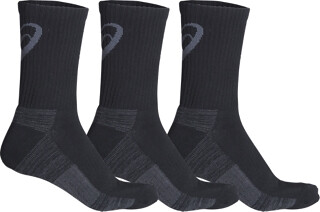 ASICS Unisex Training Crew 3 Pack Crew Cut Sock Black - ZK2458-0090