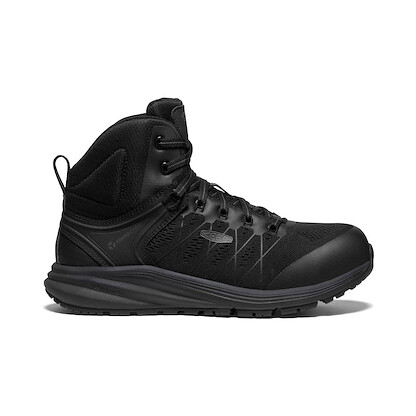 KEEN Utility Men's Vista Energy Mid Carbon-Fiber Toe Internal Metatarsal Guard Work Boot Black/Raven - 1027108