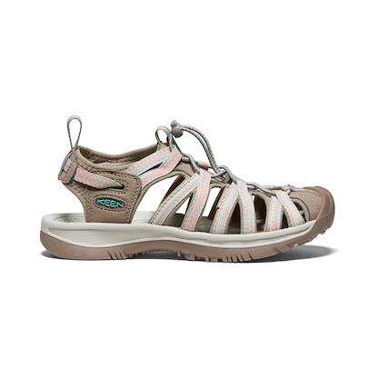 KEEN Women's Whisper Sandal Taupe/Coral - 1022810