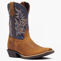 Durango Shyloh Unisex Kids' Western Boot Wrangler Brown/Denim Blue - DBT0256C