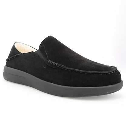 Propet Men's Edsel Slipper Black Suede - MXX004SBLK