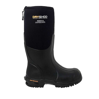 Dryshod Men's Mudcat High Farm Boot Black/Orange  - MDC-MH-BK