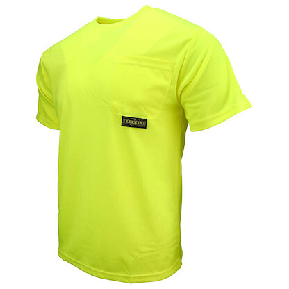 Radians Men's Non-Rated Short Sleeve Safety T-shirt with Max-Dri™ Hi-Vis Green - ST11-NPGS
