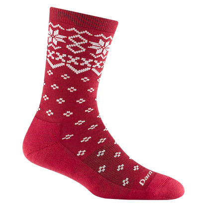 Darn Tough Women's Shetland Crew Lightweight Lifestyle Sock Cranberry - 6088-CRANBERRY