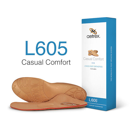 Aetrex Men's Casual Comfort Orthotics with Metatarsal Support (Lynco) - L605M
