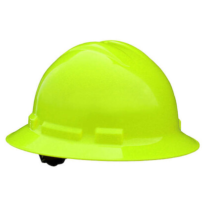 Radians Quartz™ Full Brim Hard Hat Hi-Vis Green - QHR6-GREEN-HV