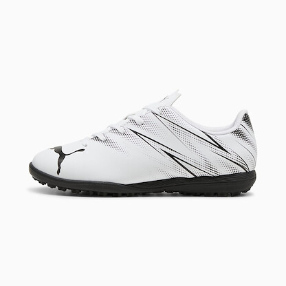 PUMA Unisex Kids' Attacanto TT Jr Soccer Cleats Puma White/Puma Black - 10748105