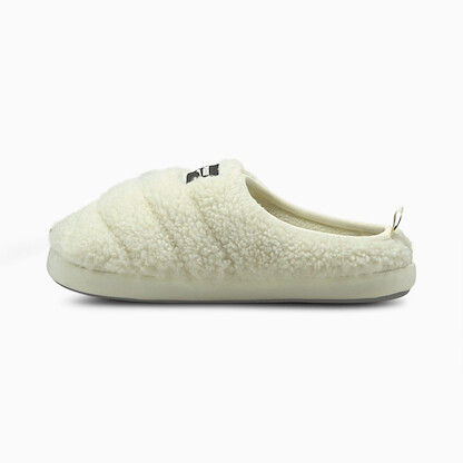 PUMA Unisex Kids' Scuff Sherpa Jr Slipper Whisper White/Puma Black - 38535401