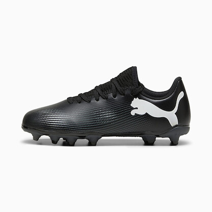 PUMA Unisex Kids' Future 7 Play Firm/Artificial Ground Soccer Cleat Puma Black/Puma White - 10773402