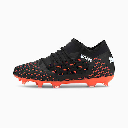 PUMA Kids Boys Future 6.3 Netfit Firm GroundAg - Soccer Cleats - Black,Orange