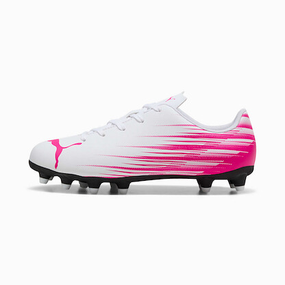 PUMA Unisex Big Kid's ATTACANTO II FG/AG Soccer Cleats PUMA White/Ravish - 10849605