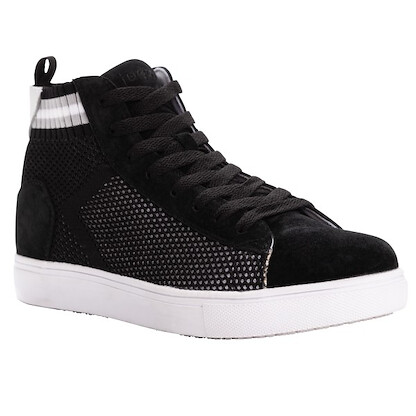 Propet Women's Nova High Top Slip Resistant Work Shoes Black/White - WCS072SBW