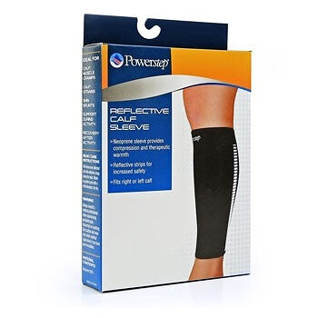 PowerStep Reflective Calf Sleeve Black - 7150-10